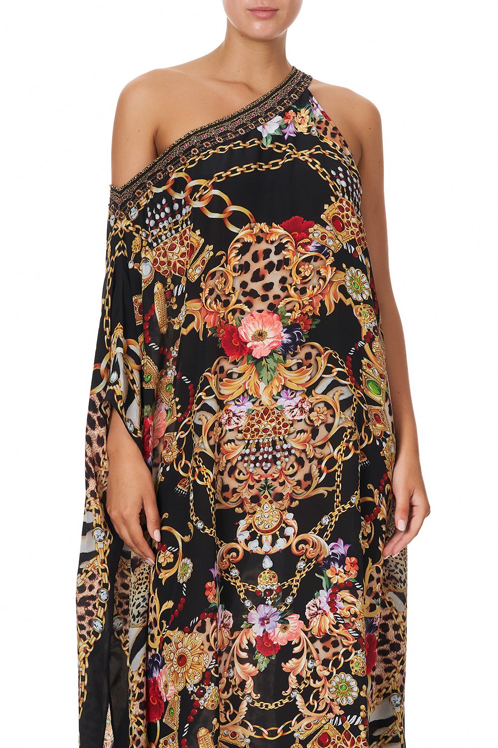 ONE SHOULDER KAFTAN WITH NECKBAND A NIGHT IN THE 90S