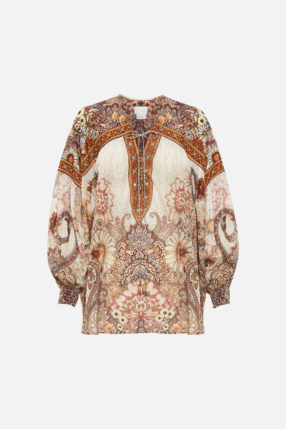 BLOUSON BLOUSE WITH NECK TIE HEART OF A HIPPIE