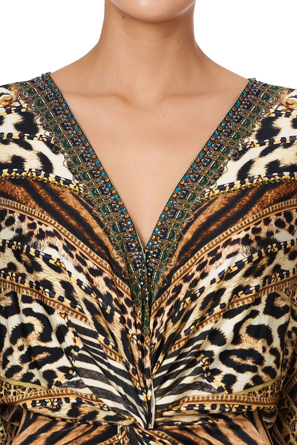 LONG SPLIT FRONT TWIST DRESS BERKELEY ST AFTER DARK