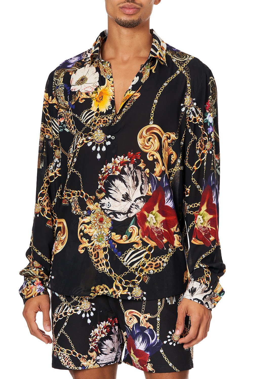 COLLARED LONG SLEEVE SHIRT A NIGHT IN THE 90S