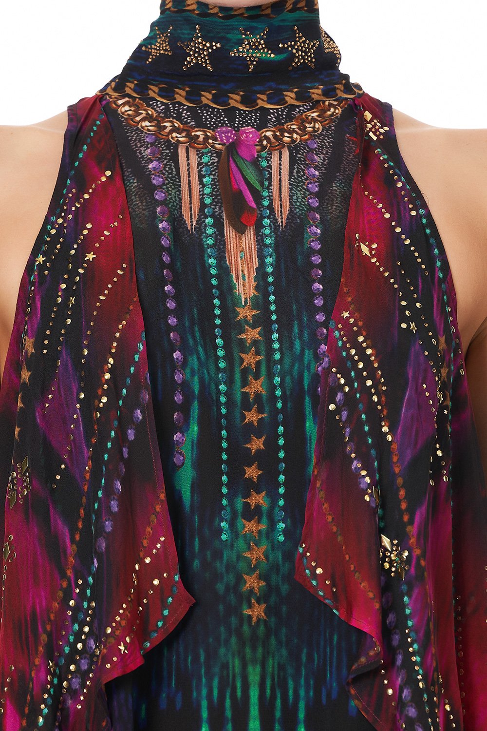 NECK TIE SHORT DRESS ROCKET WOMAN