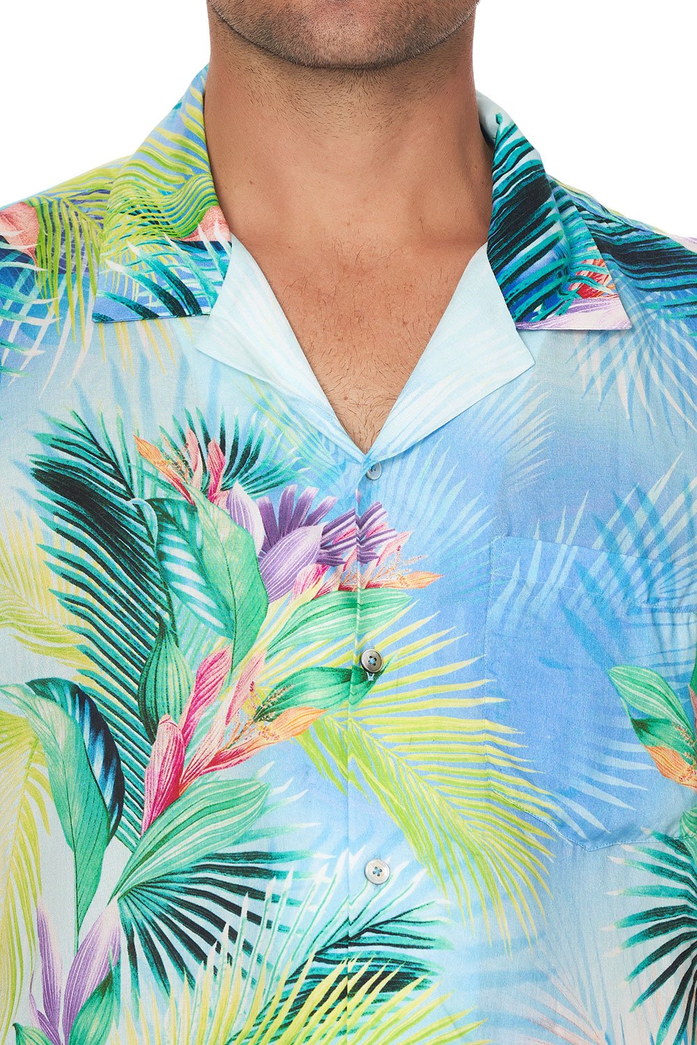 SHORT SLEEVE CAMP COLLARED SHIRT WHATS YOUR VICE