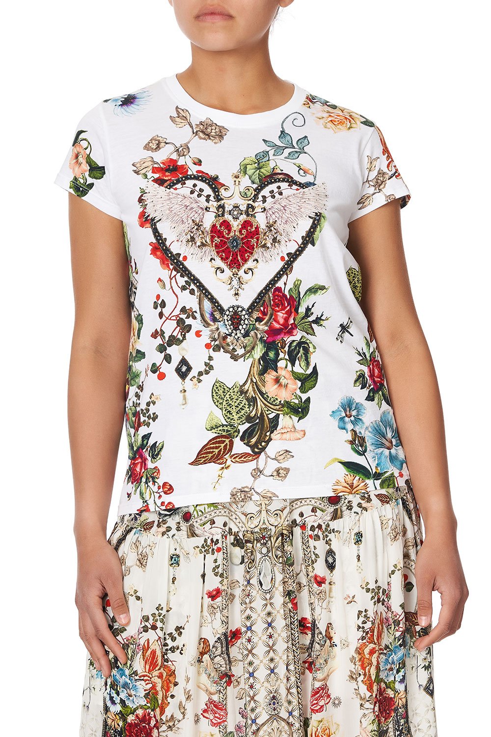 SLIM FIT ROUND NECK T-SHIRT SHAKESPEARES GARDEN