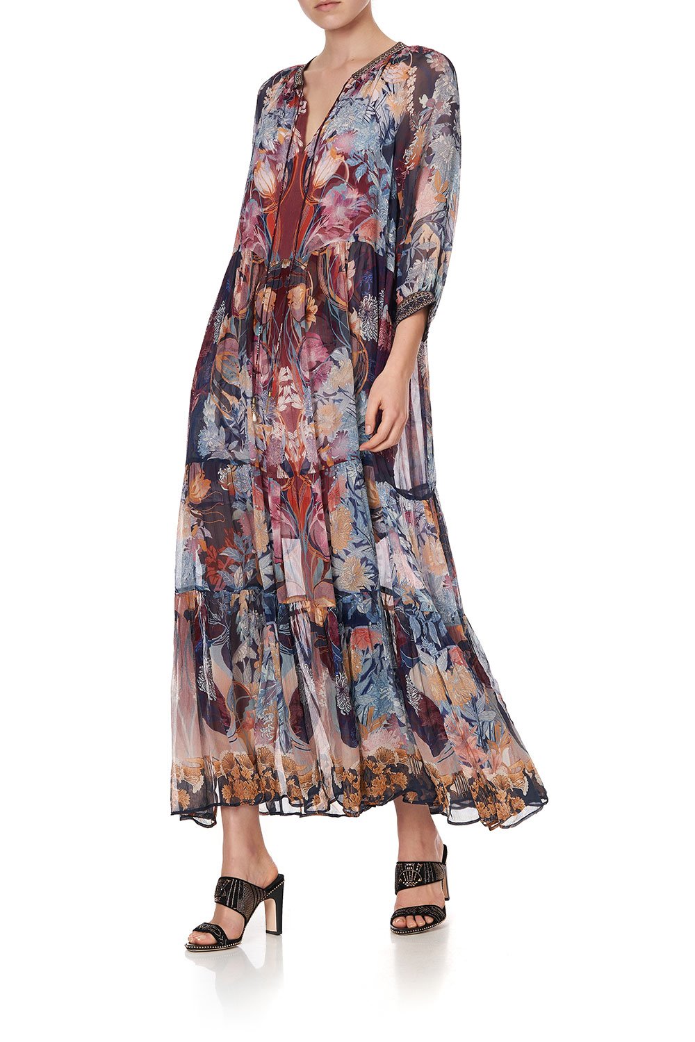 LONG GATHERED PANEL DRESS NOUVEAU NIGHTS
