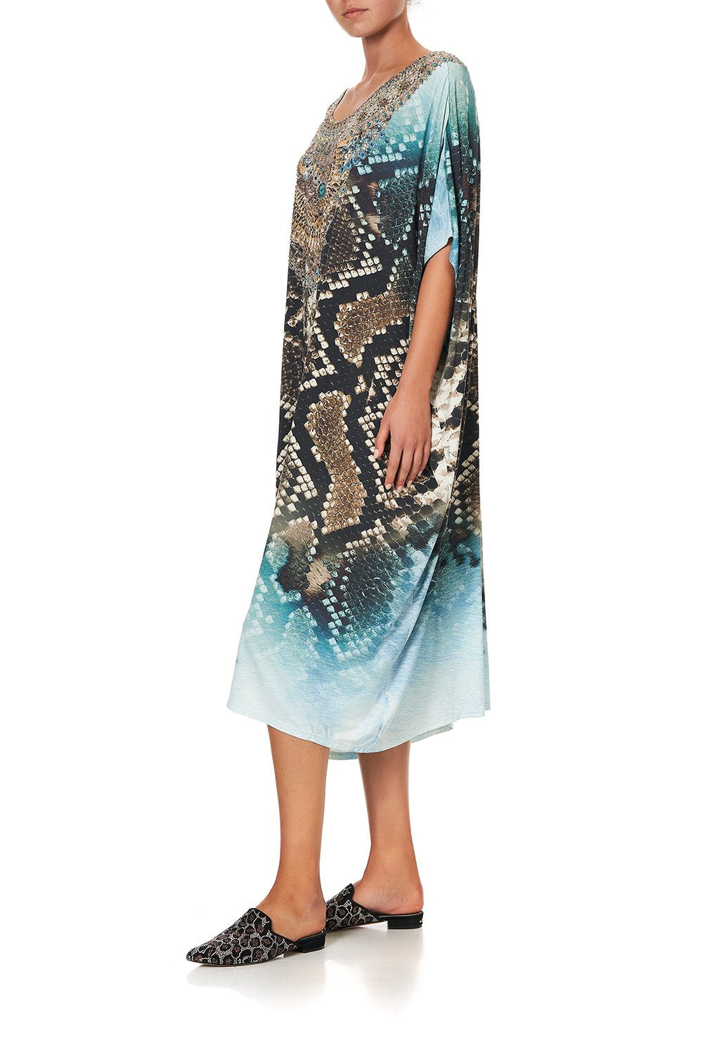 ROUND NECK LOUNGE KAFTAN PREY