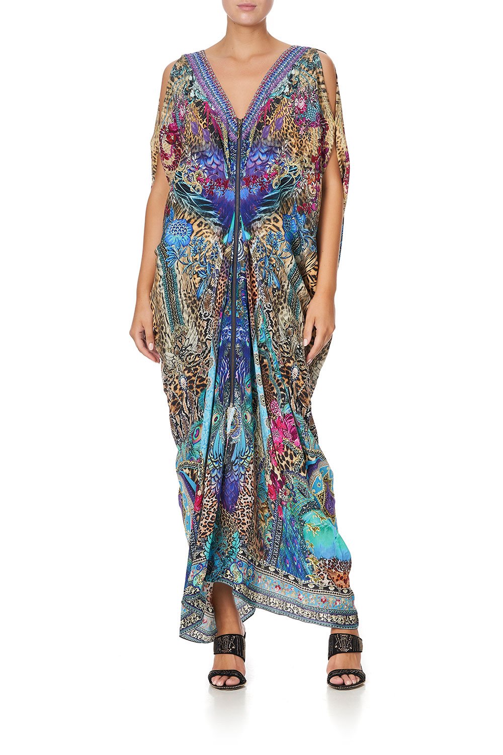 LONG DRAPE DRESS WITH ZIP FRONT BASILICA BEAUTY