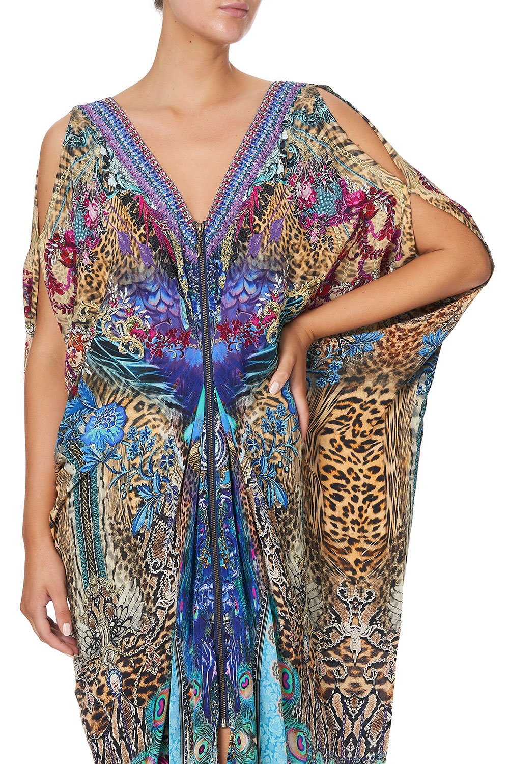 LONG DRAPE DRESS WITH ZIP FRONT BASILICA BEAUTY