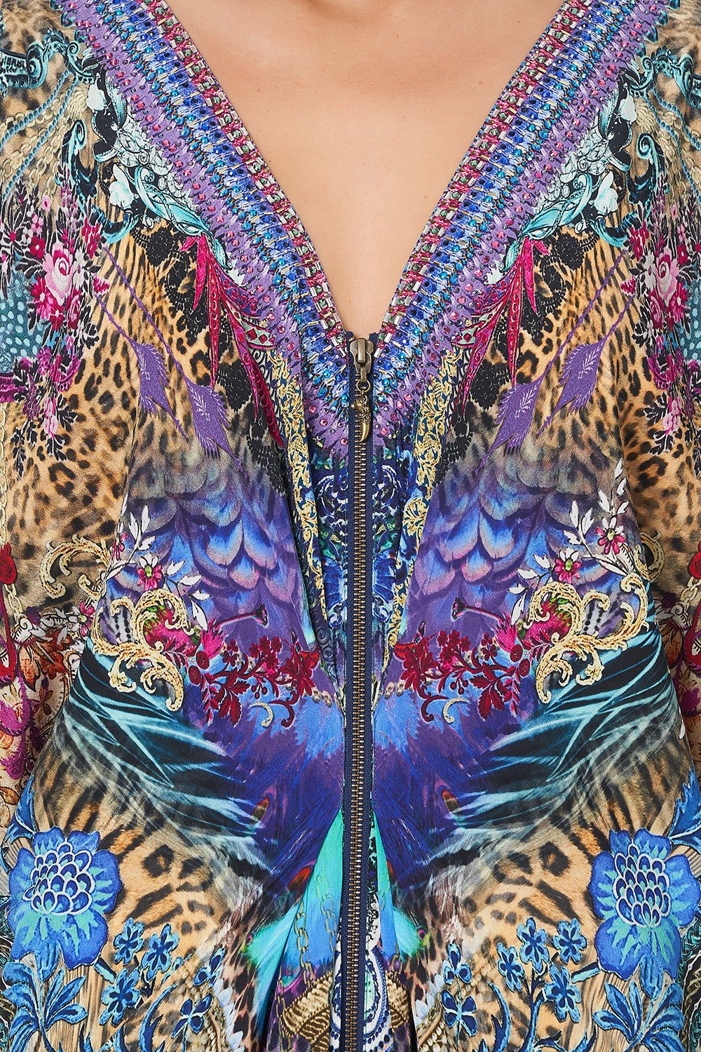 LONG DRAPE DRESS WITH ZIP FRONT BASILICA BEAUTY