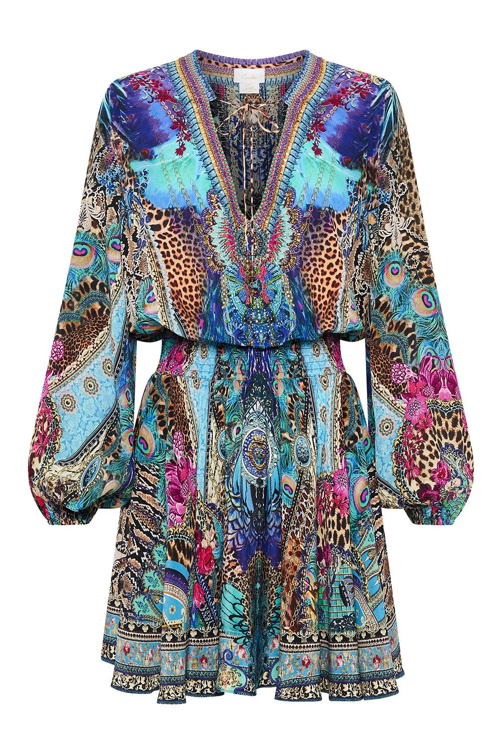 SHIRRED RELAXED SHORT DRESS BASILICA BEAUTY