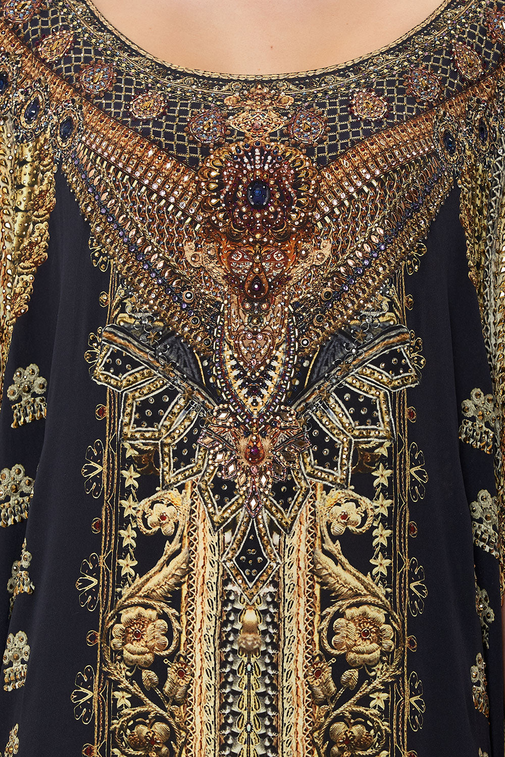 LUXE ROUND NECK KAFTAN ITS ALL OVER TORERO