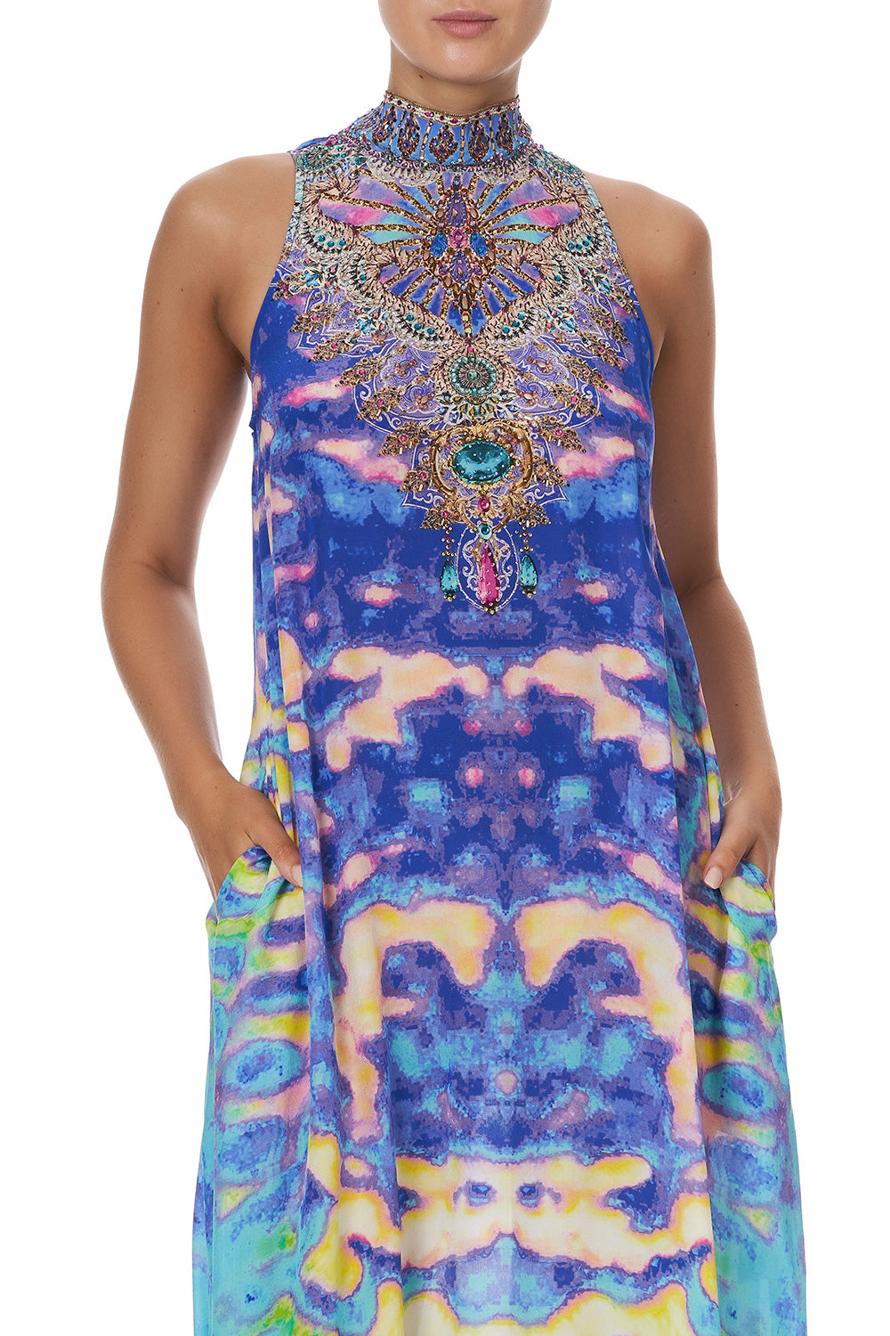 HIGH NECK DRESS WITH BACK NECK TIE THE CALL OF THE BANSHEE