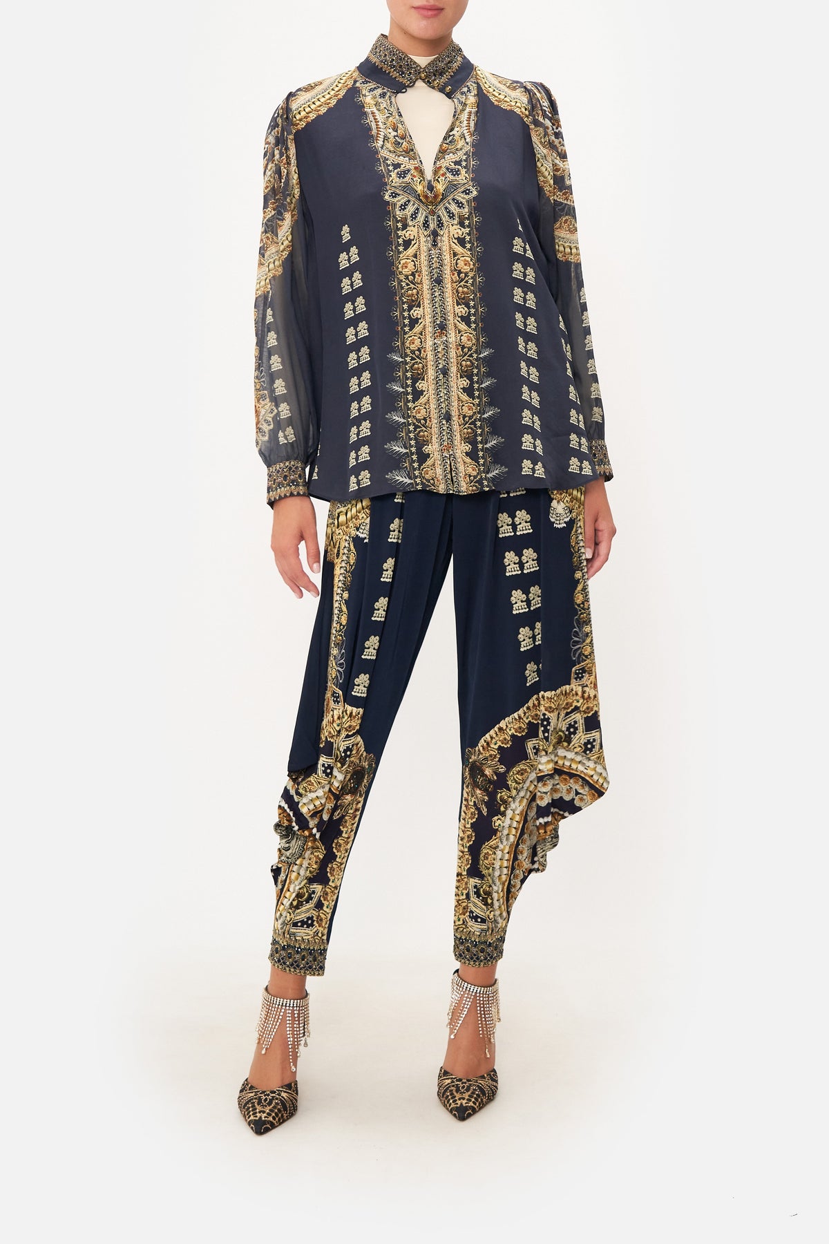 DROP SLEEVE SWING BLOUSE ITS ALL OVER TORERO