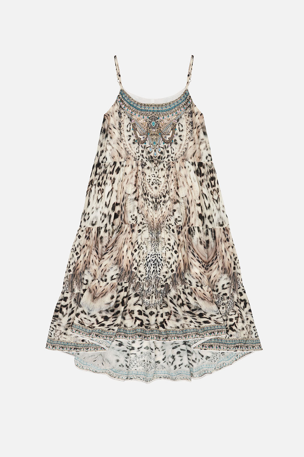 KIDS HIGH LOW HEM DRESS 12-14 SNOW WHISPERS