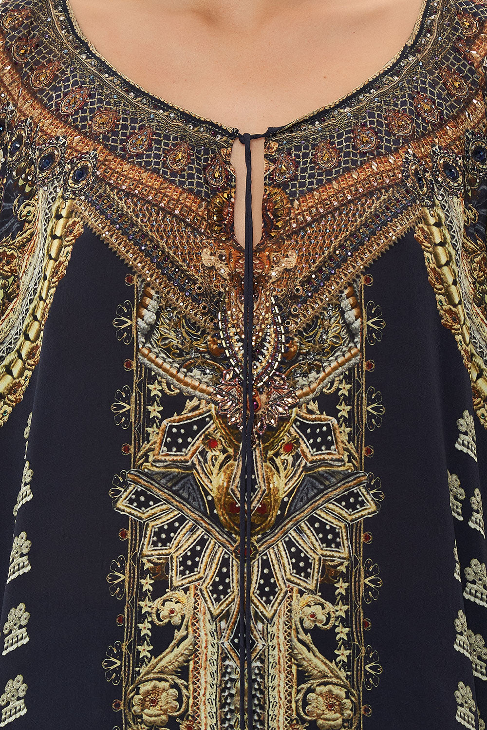 RAGLAN SLEEVE BLOUSE WITH CUFF ITS ALL OVER TORERO