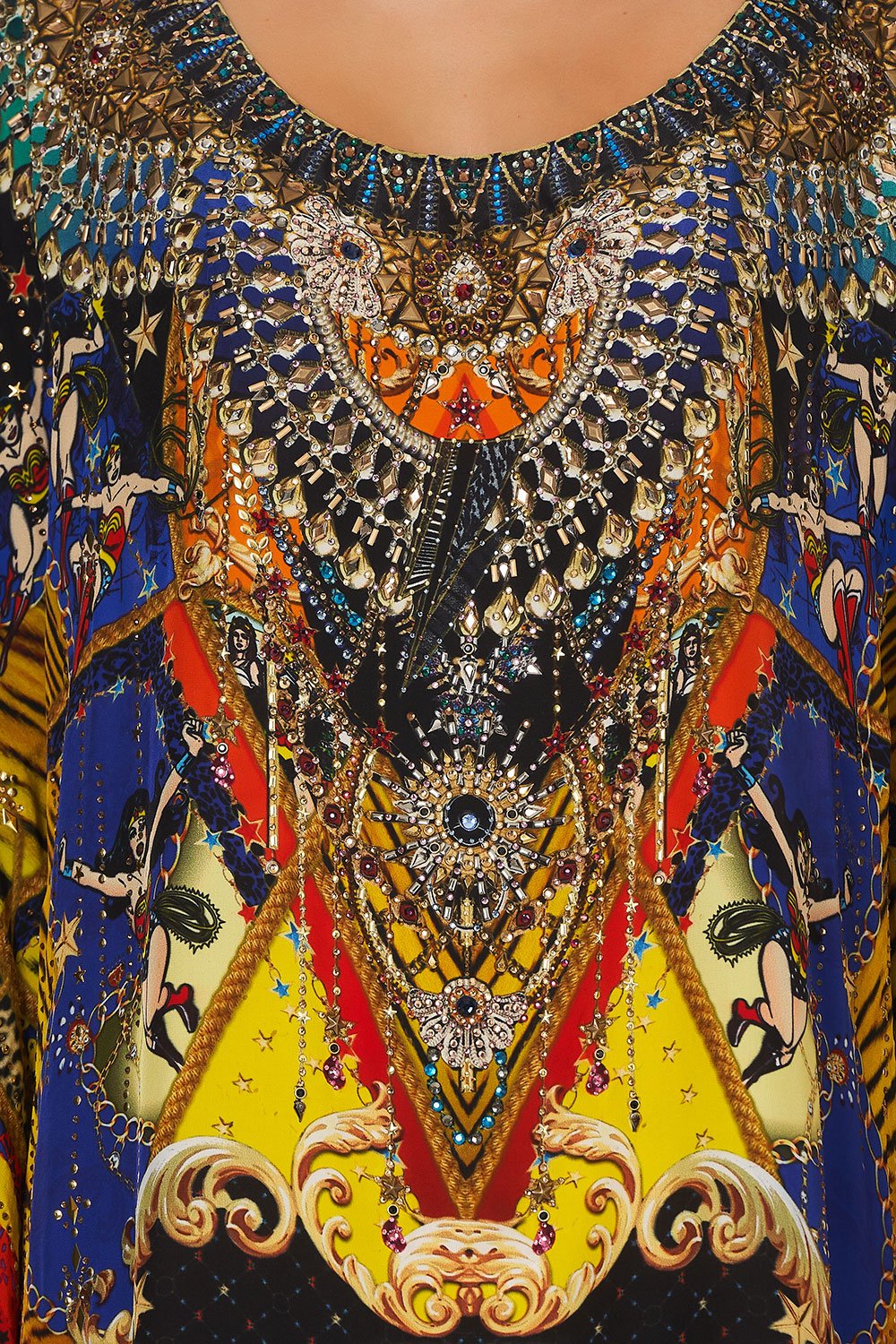 ROUND NECK KAFTAN WONDER WOMAN