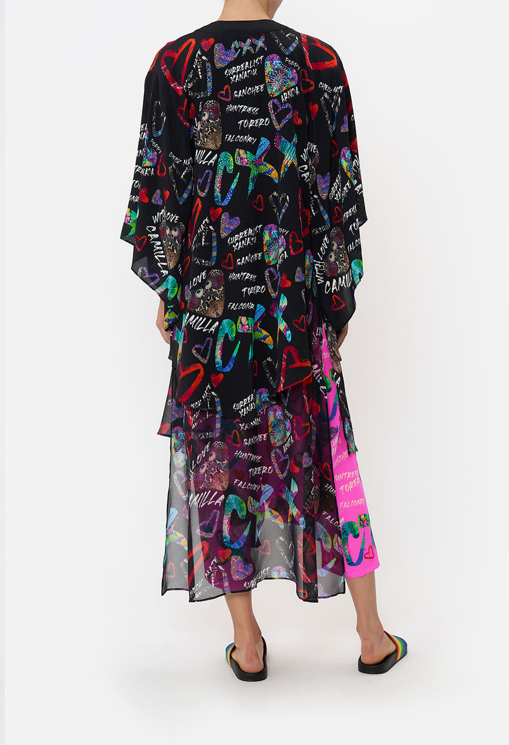 KIMONO WITH LONG UNDERLAYER TAGGED UP