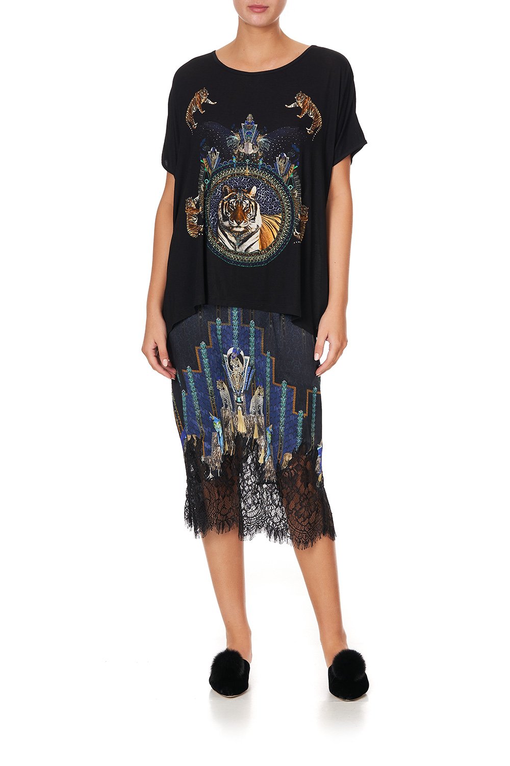 LOOSE FIT ROUND NECK TEE DRIPPING IN DECO