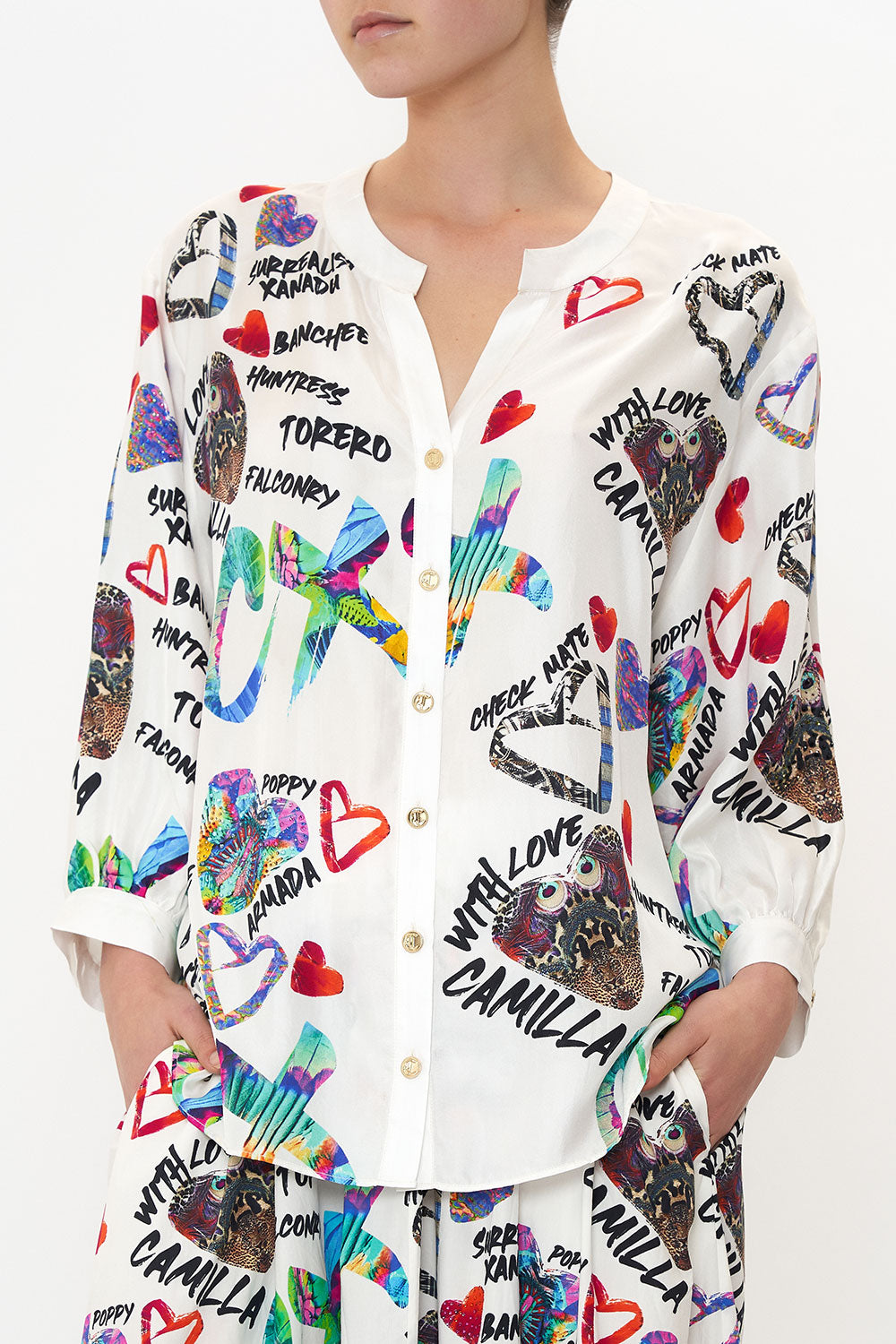 DROPPED SHOULDER BLOUSON SHIRT SHES A WRITE OFF