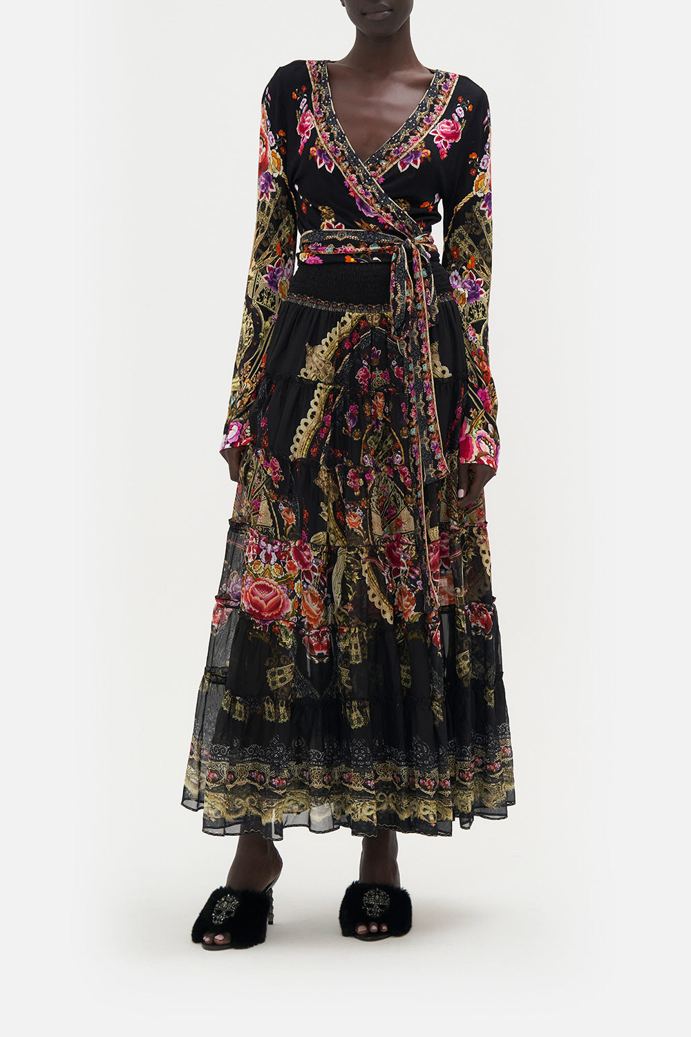 LONG SLEEVE WRAP TOP DANCE WITH DUENDE