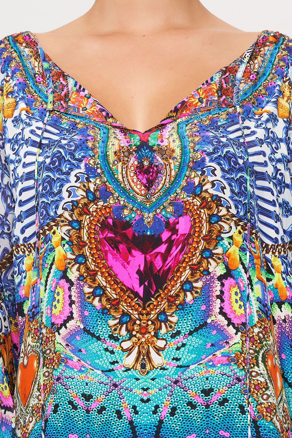 RAGLAN SLEEVE BLOUSE WITH CUFF LUCKY CHARMS