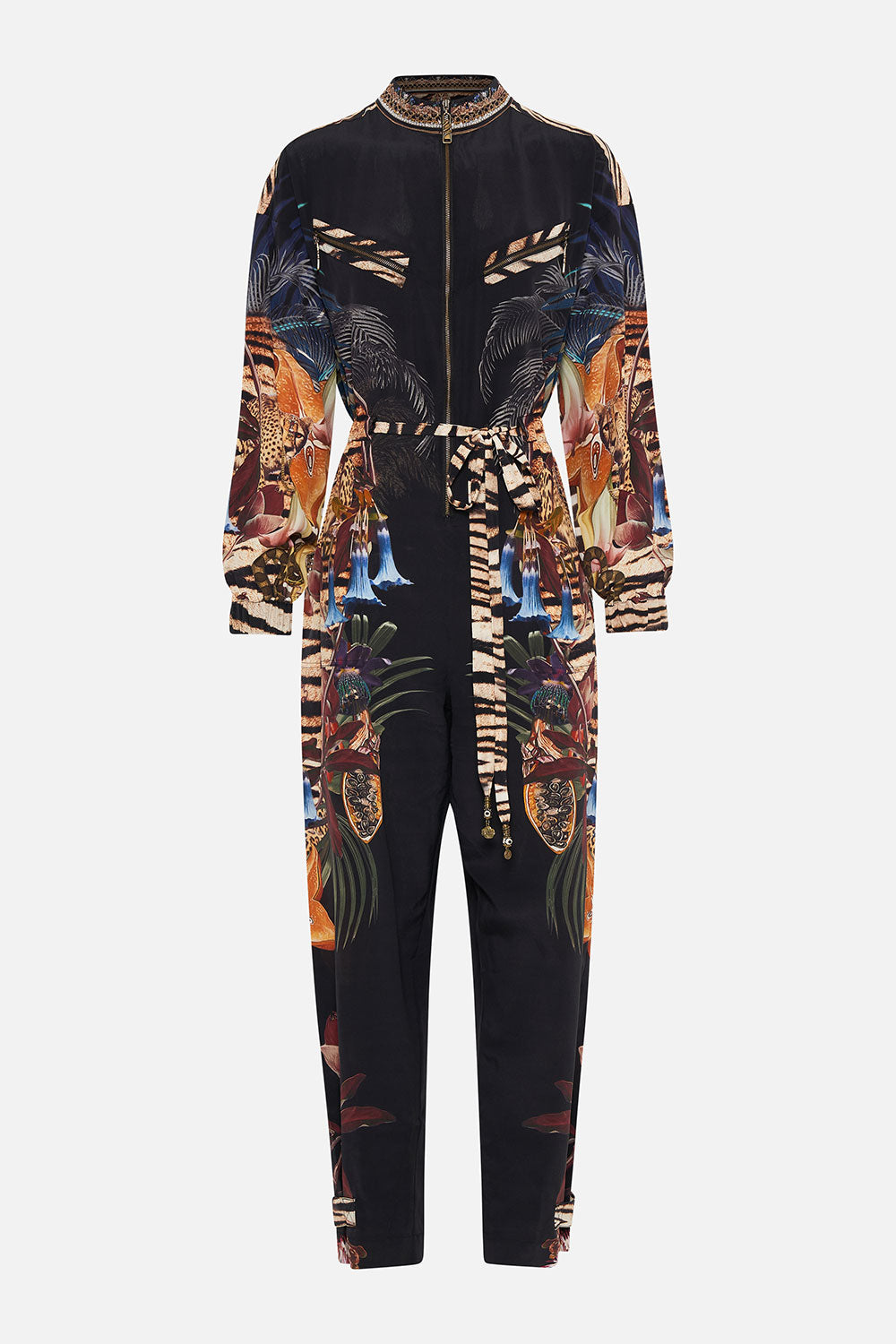 DRAWSTRING ZIP JUMPSUIT NATURAL INSTINCT