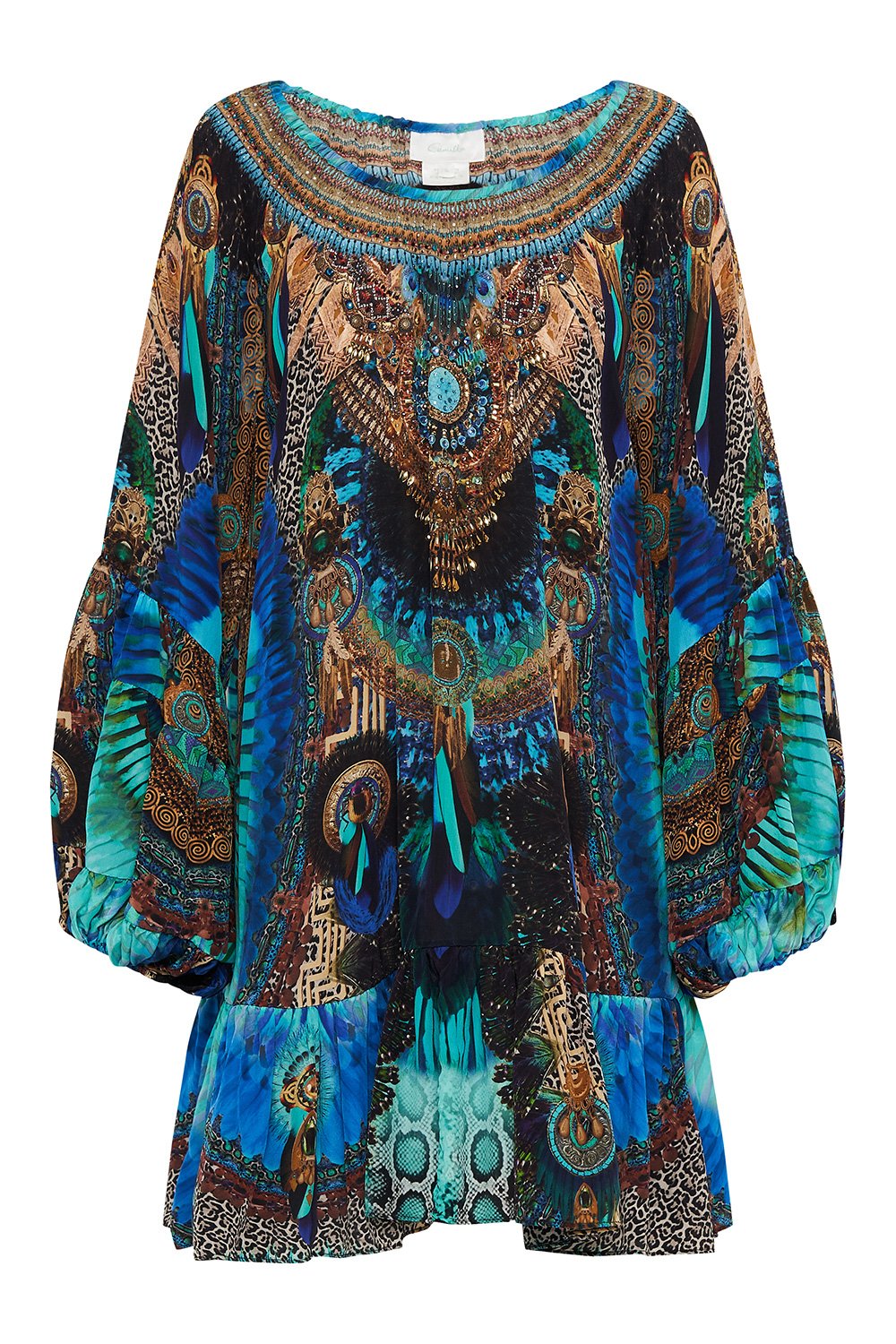 BLOUSON SLEEVE A LINE FRILL DRESS TEMPLE TEMPTRESS