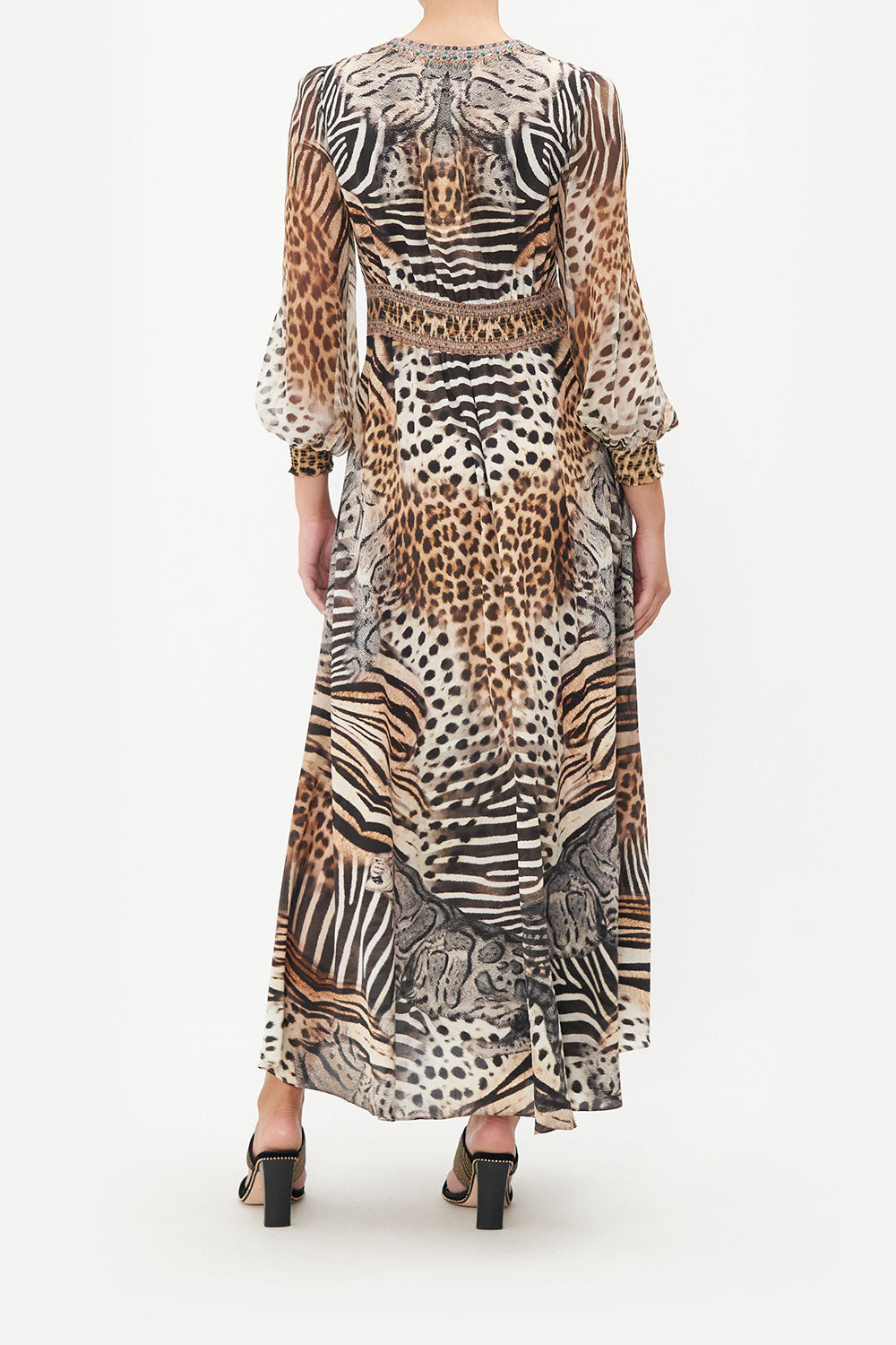 BUTTON DRESS WITH SHAPED WAISTBAND FOR THE LOVE OF LEO