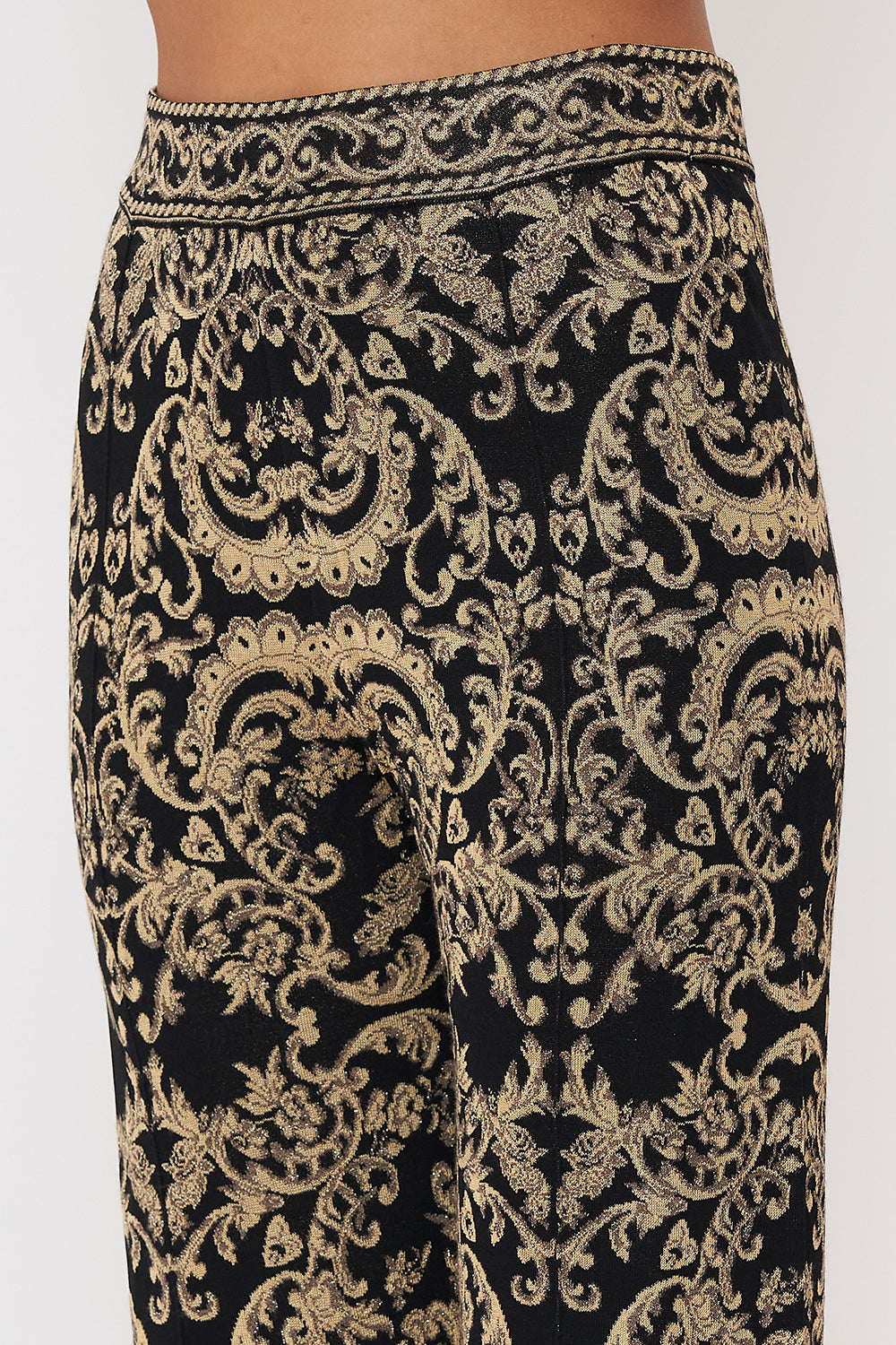 FLARED JACQUARD KNIT PANT DANCE WITH DUENDE