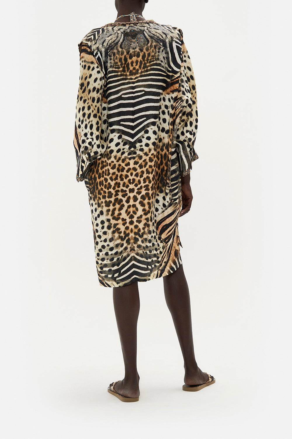 SHOULDER TUCK SHIRT DRESS FOR THE LOVE OF LEO