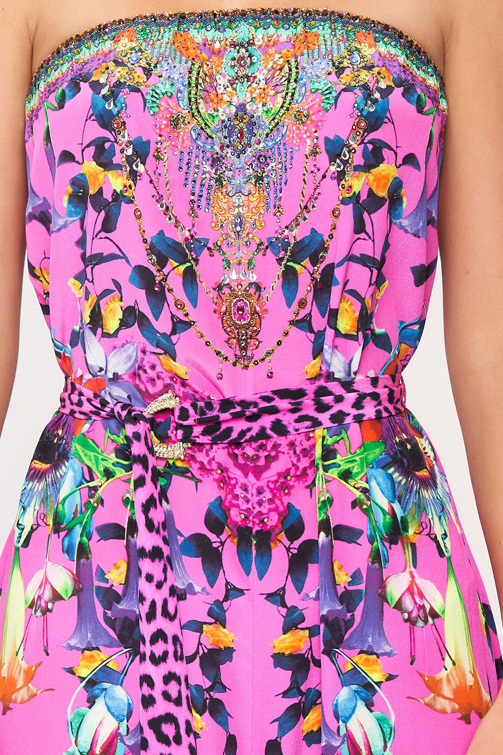 STRAPLESS JUMPSUIT WITH D RING BELT EXOTICA EROTICA