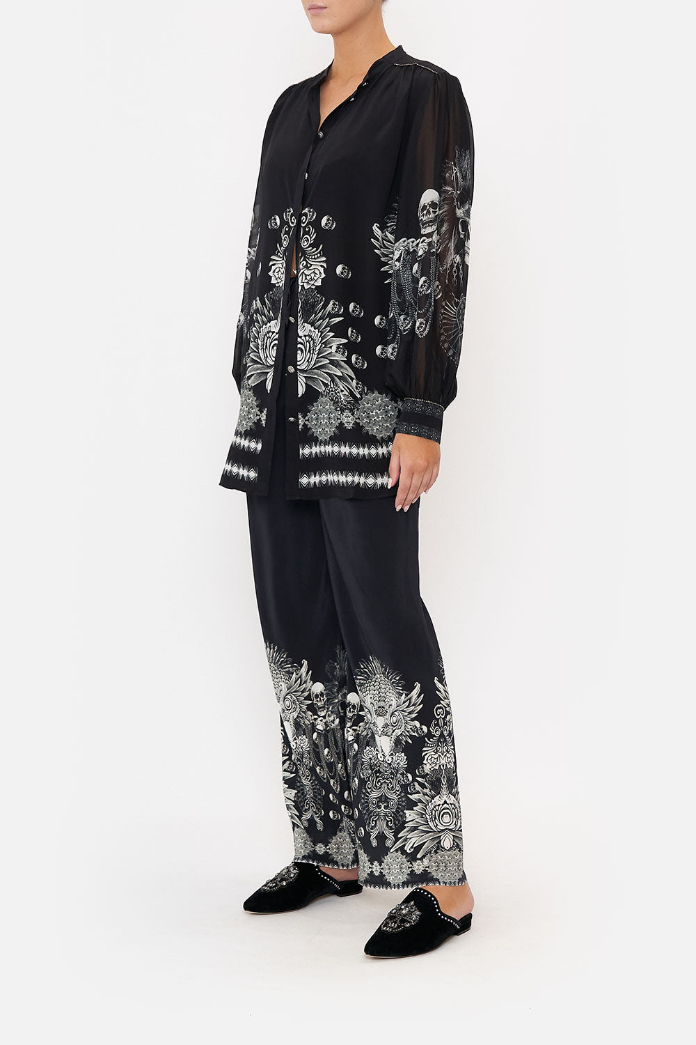 BLOUSON SLEEVE BLOUSE WITH YOKE ORDER OF DISORDER