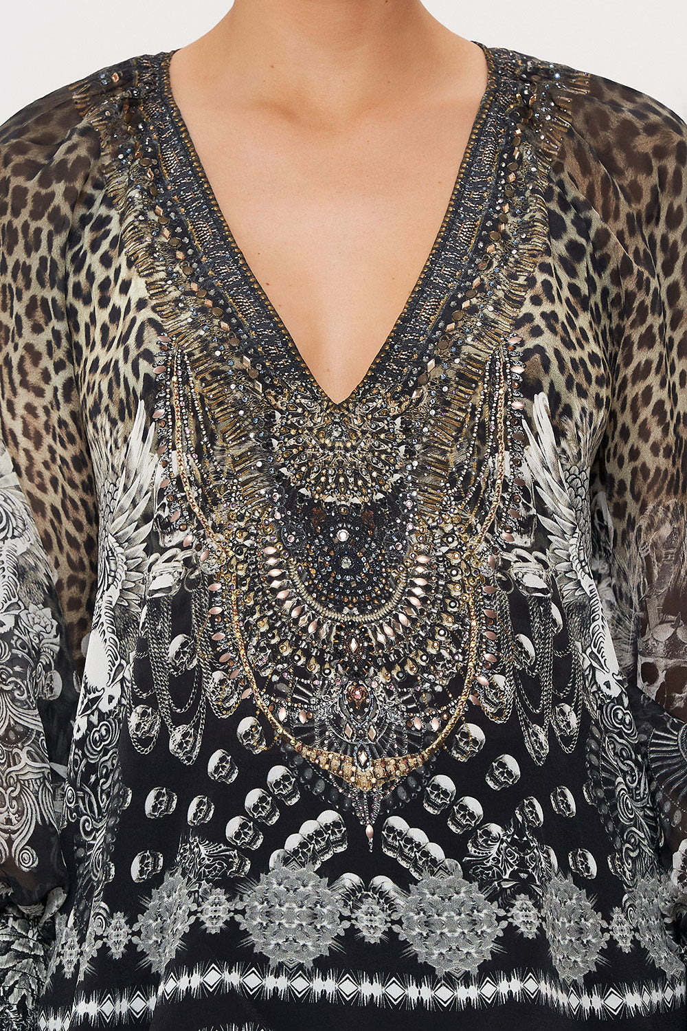 SHIRRED CUFF BLOUSE ORDER OF DISORDER