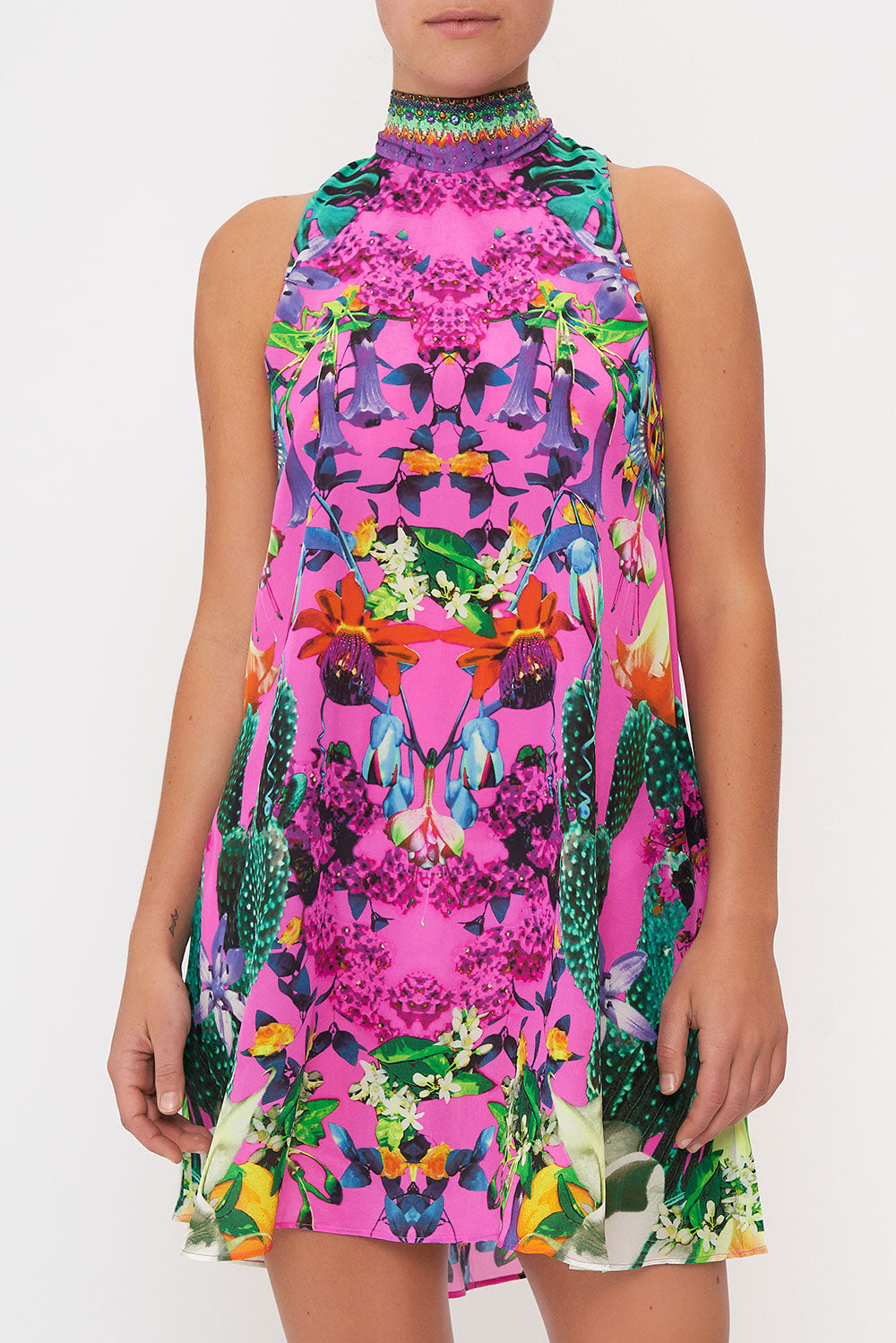 BACK NECK TIE SHORT DRESS EXOTICA EROTICA