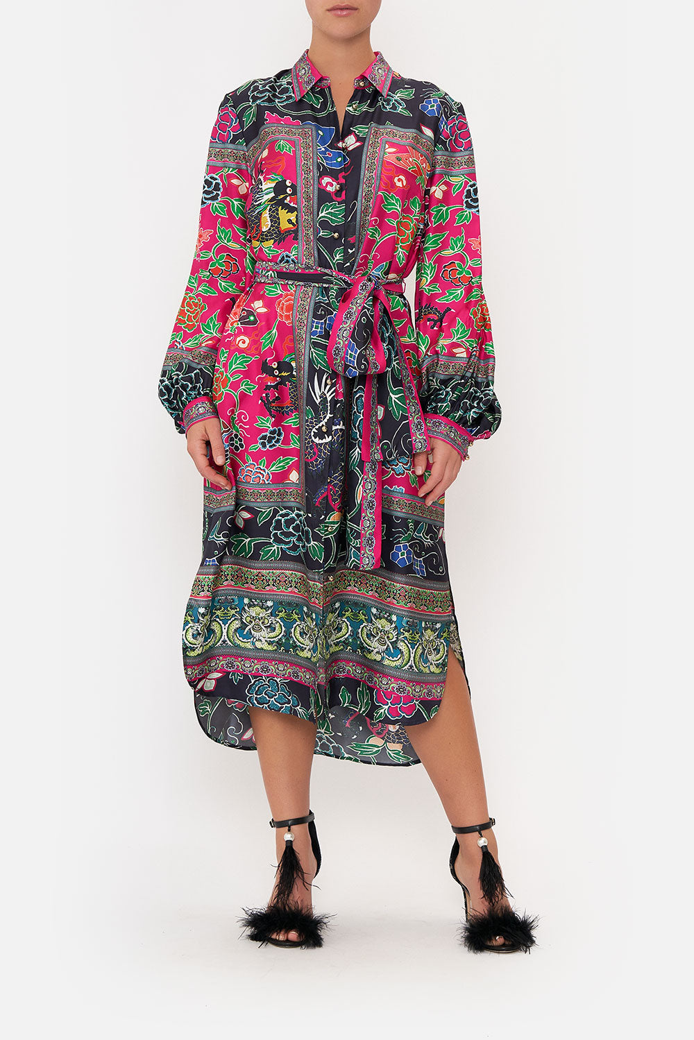 HIGH LOW MIDI SHIRT DRESS TWILIGHTS TOKEN