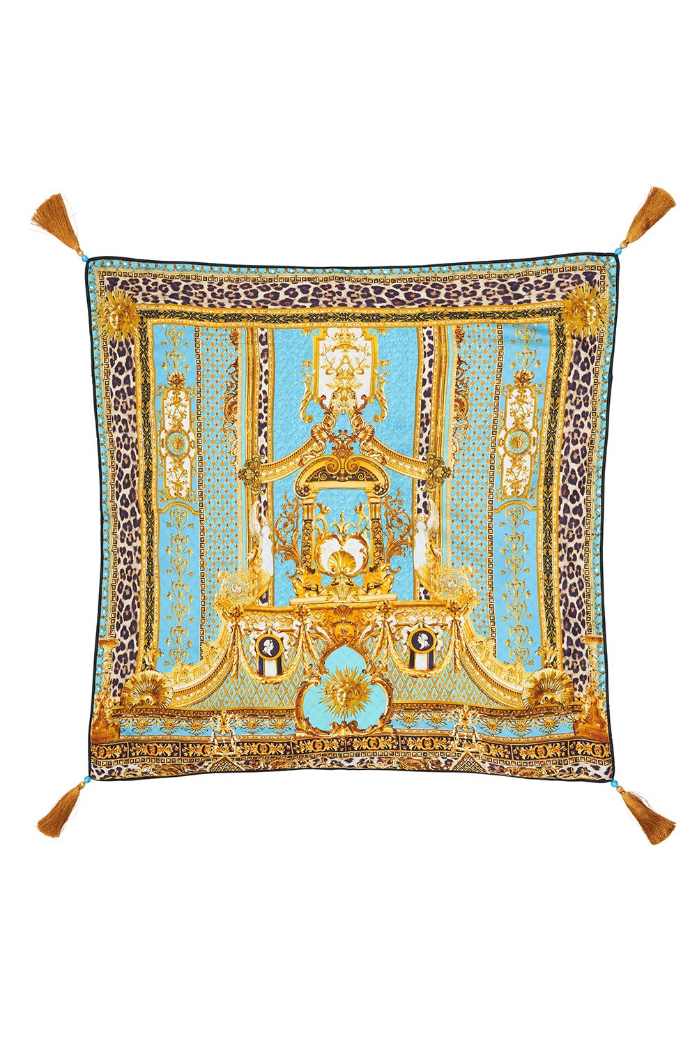 LARGE SQUARE CUSHION DRIPPING IN DECADENCE