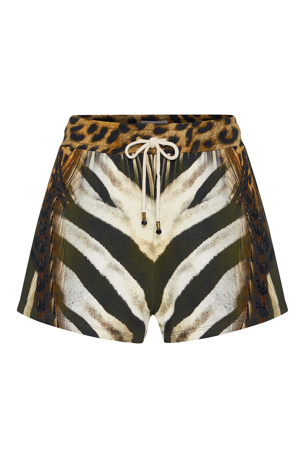 TERRY SHORT WITH CONTRAST STRIPE NINE LIVES