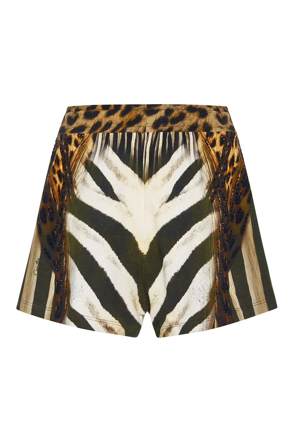 TERRY SHORT WITH CONTRAST STRIPE NINE LIVES