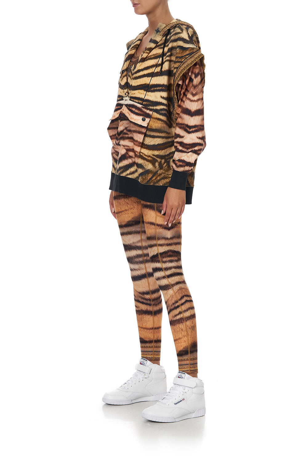 HOODIE WITH FRONT OPENING FELINE FINE