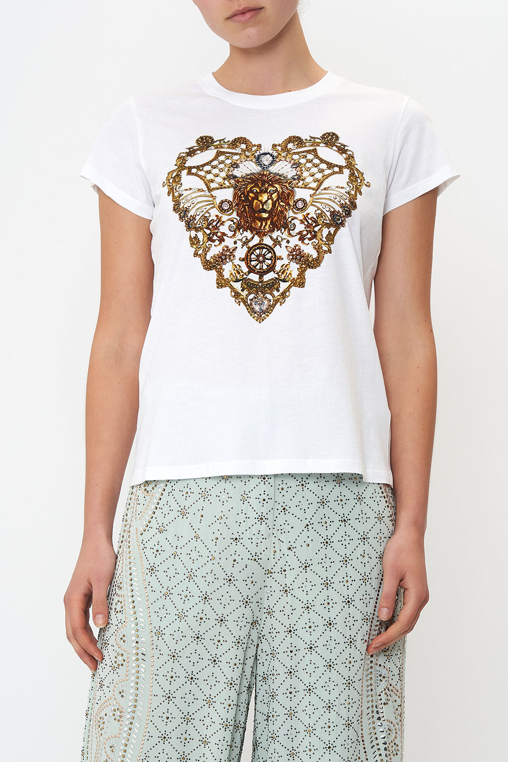 SLIM FIT  ROUND NECK T-SHIRT SHADOWS OF ARMADA