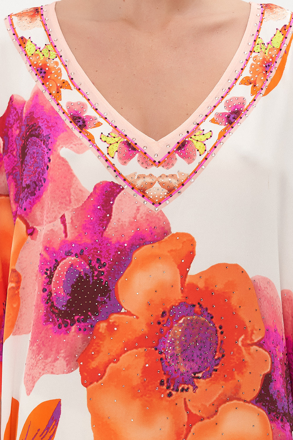 V-NECK KAFTAN PRETTY AS A POPPY