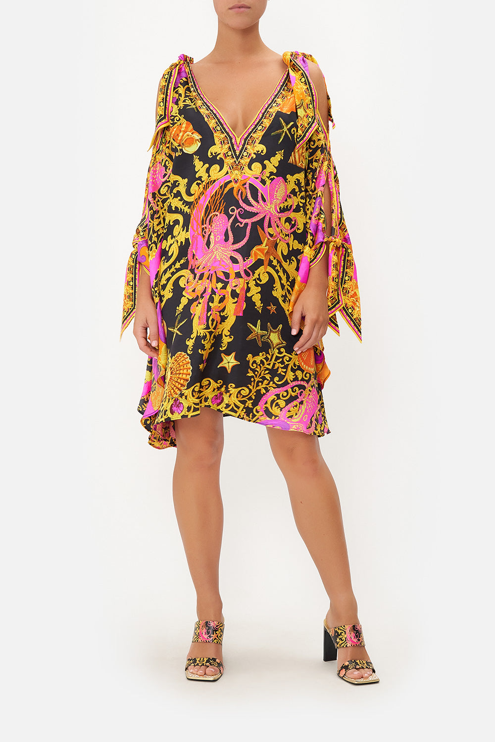 SCARF TIE SHORT KAFTAN OCTOPIA