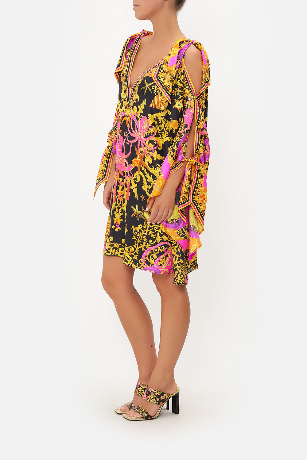 SCARF TIE SHORT KAFTAN OCTOPIA