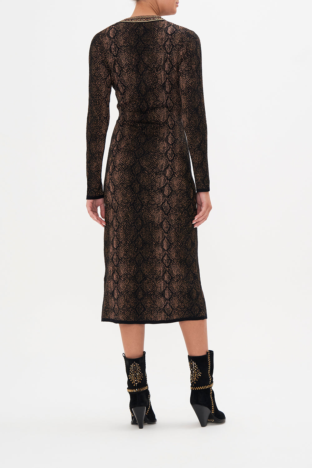 LONG KNIT DRESS WILD HORSES