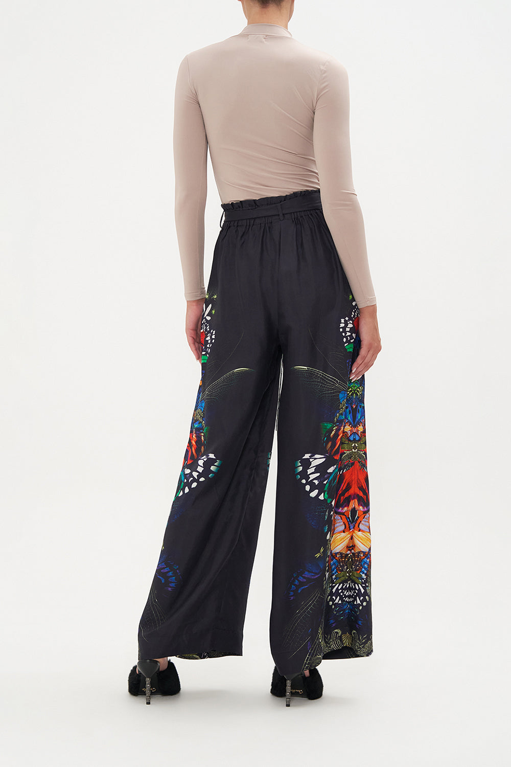 PAPERBAG WAIST WIDE LEG PANT FLUTTER BY