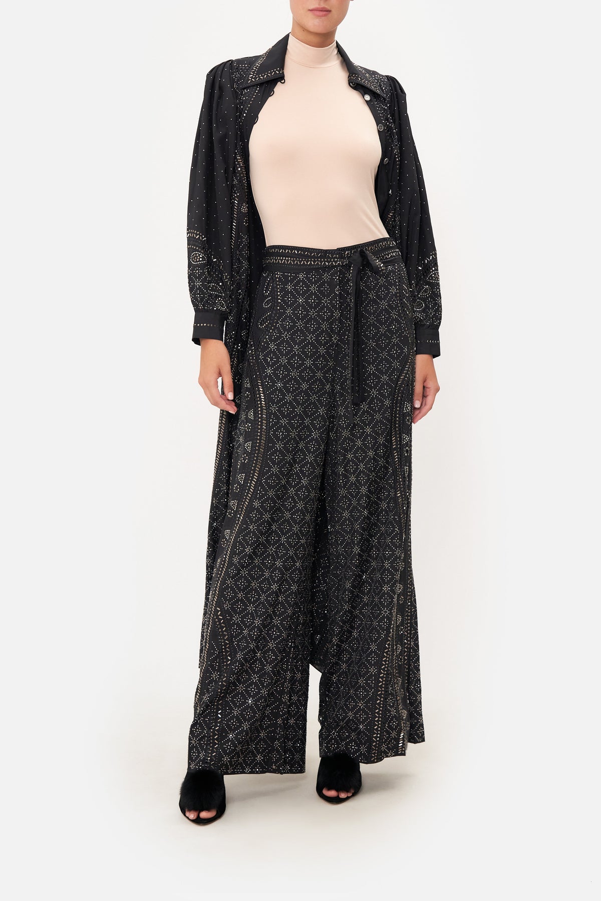PAPERBAG WAIST WIDE LEG PANT LUXE ESPIRITU