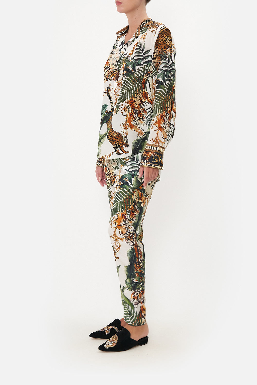 PLACKET BLOUSE TIGER TRAP