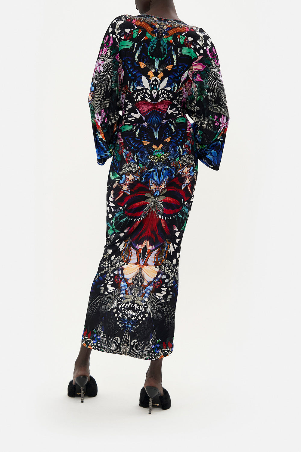 LONG SPLIT FRONT TWIST DRESS FLUTTER BY