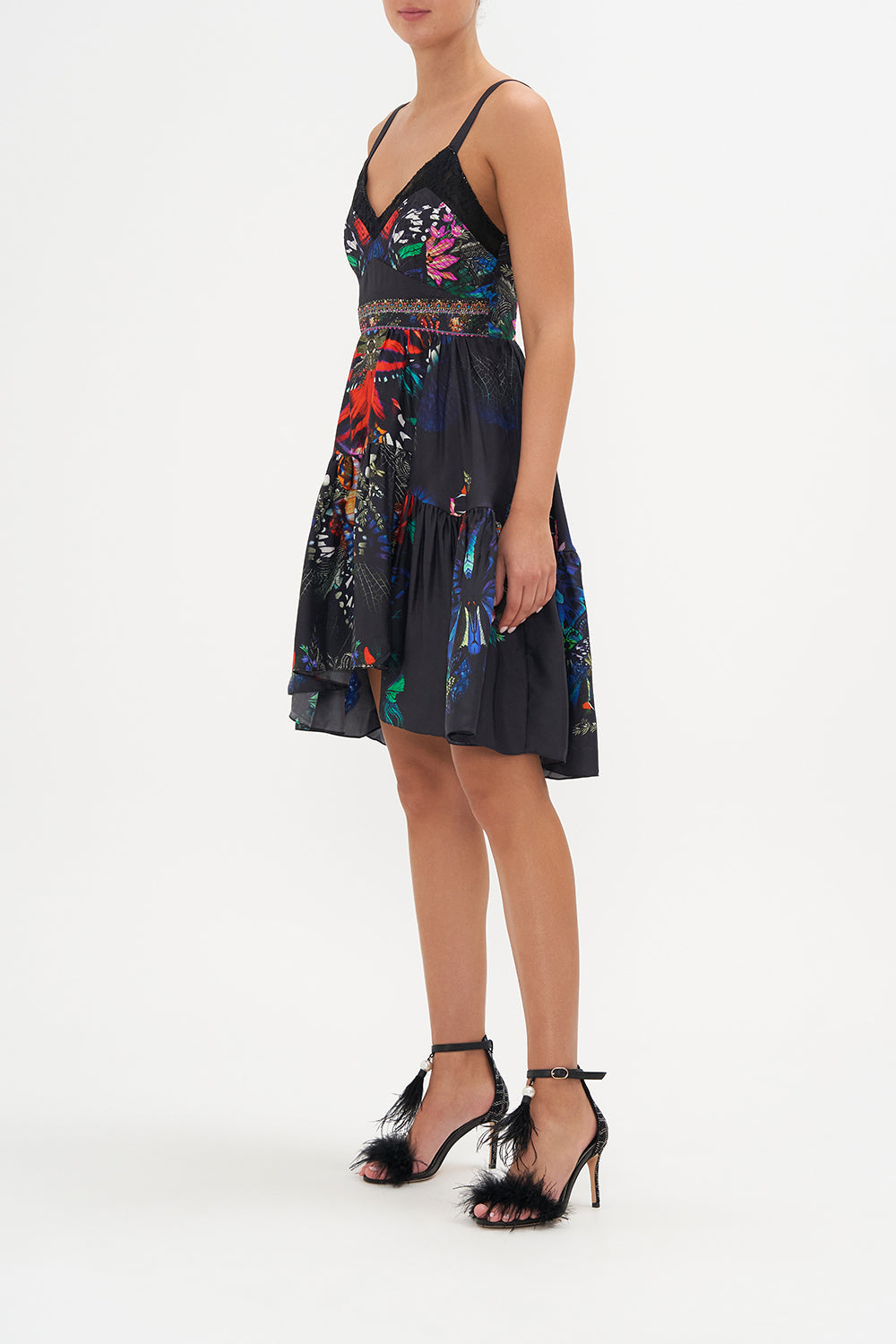 SHORT DRESS WITH FITTED BODICE FLUTTER BY