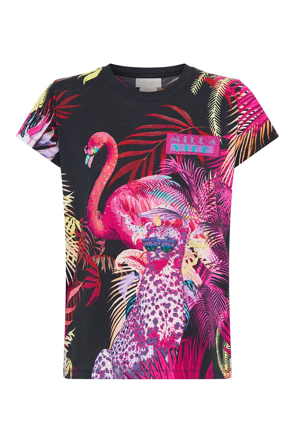 SLIM FIT ROUND NECK T-SHIRT SOUTH BEACH SUNRISE