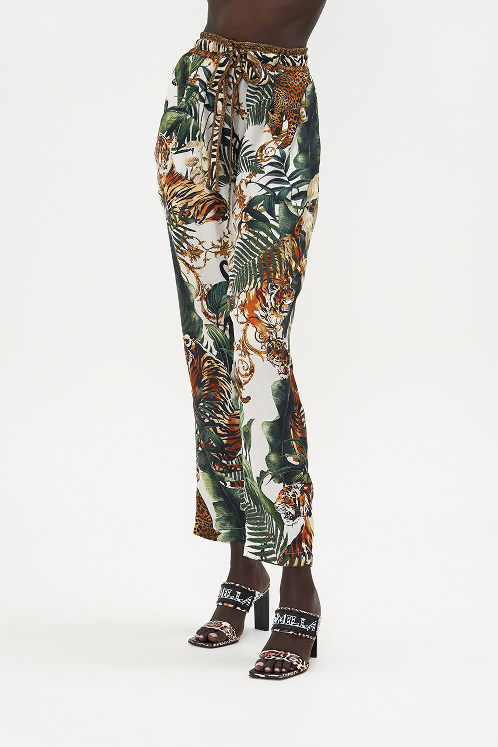 DROP CROTCH SLIM LEG PANT TIGER TRAP